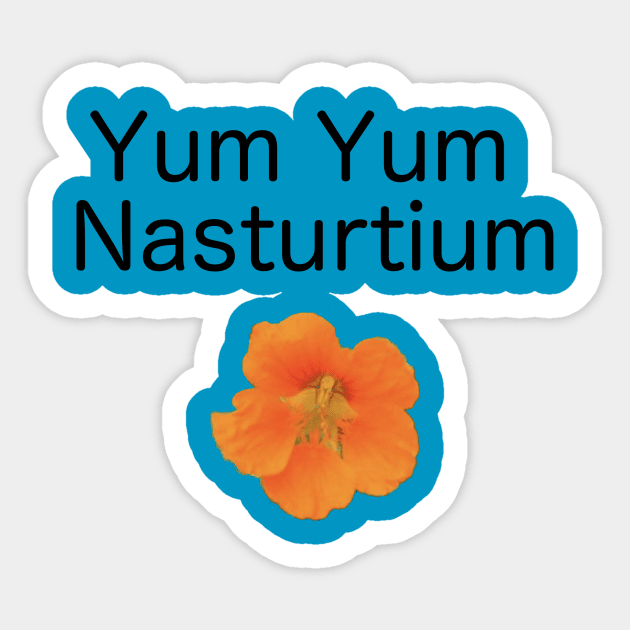 Yum Yum Nasturtium Sticker by alittlebluesky